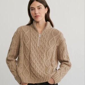 Jenni Kayne Cable-half zip - clove